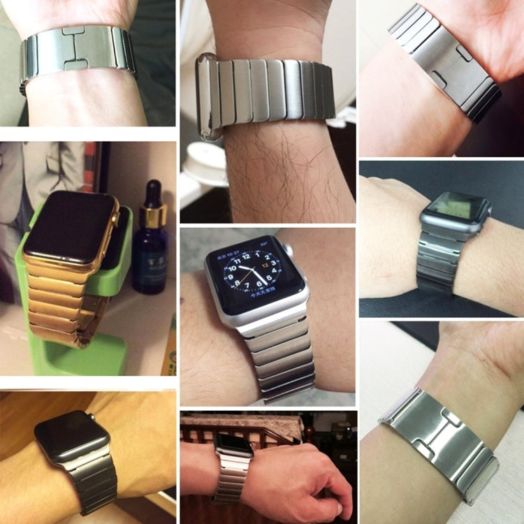 For Apple Watch 38mm Stainless Steel Watch Band(Rose Gold) by buy2fix