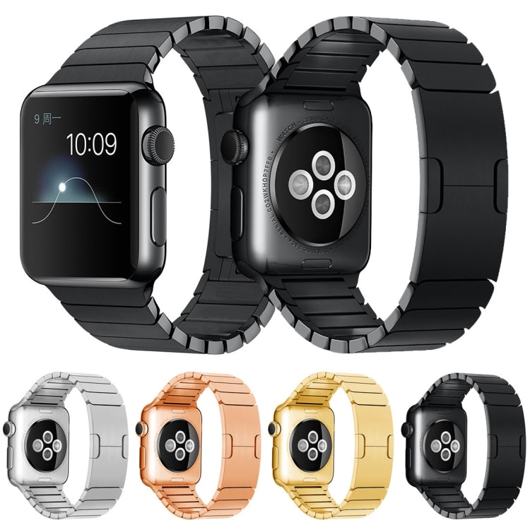 For Apple Watch 42mm Stainless Steel Watch Band(Black) by buy2fix