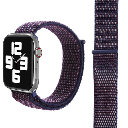 For Apple Watch 46mm / 49mm / 45mm / 44mm Simple Fashion Nylon Watch Band with Magic Stick(Dark Purple) by buy2fix