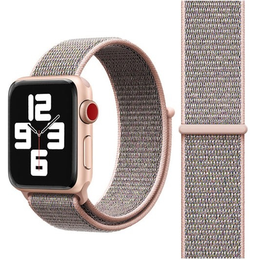 For Apple Watch 46mm / 49mm / 45mm / 44mm Simple Fashion Nylon Watch Band with Magic Stick(Pink) by buy2fix
