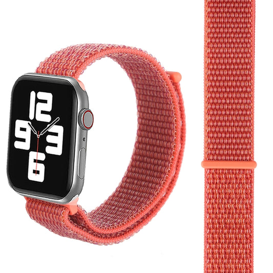 For Apple Watch 46mm / 49mm / 45mm / 44mm Simple Fashion Nylon Watch Band with Magic Stick(Apricot) by buy2fix