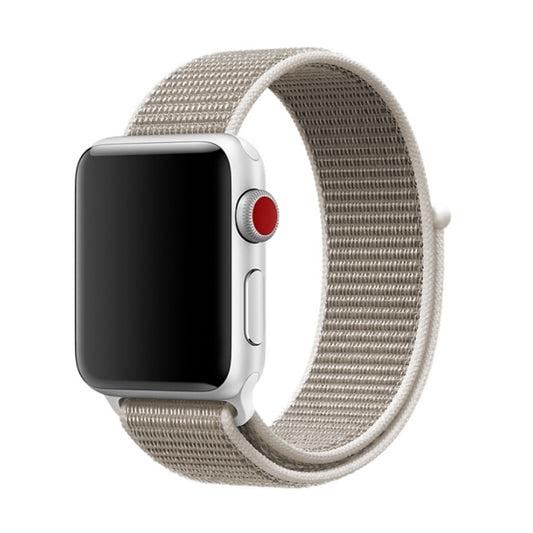 For Apple Watch 42mm / 41mm / 40mm / 38mm Simple Fashion Nylon Watch Band with Magic Stick(Light Grey) by buy2fix