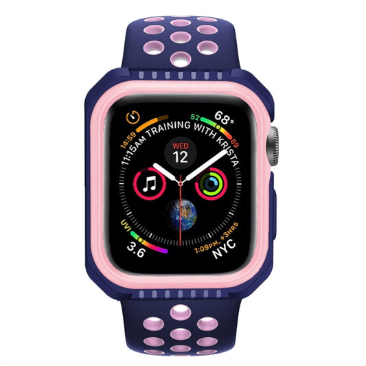 Smart Watch Shockproof Two Color Protective Case For Apple Watch Series 3 / 2 / 1 38mm(Pink Blue) by buy2fix