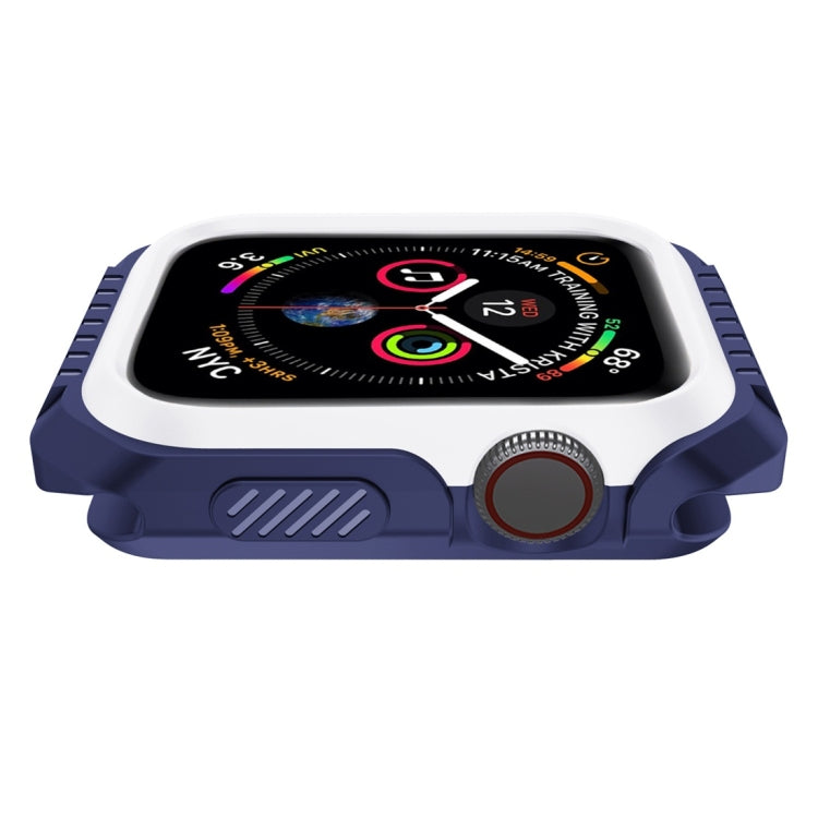 Smart Watch Shockproof Two Color Protective Case For Apple Watch Series 3 / 2 / 1 38mm(White Blue) by buy2fix