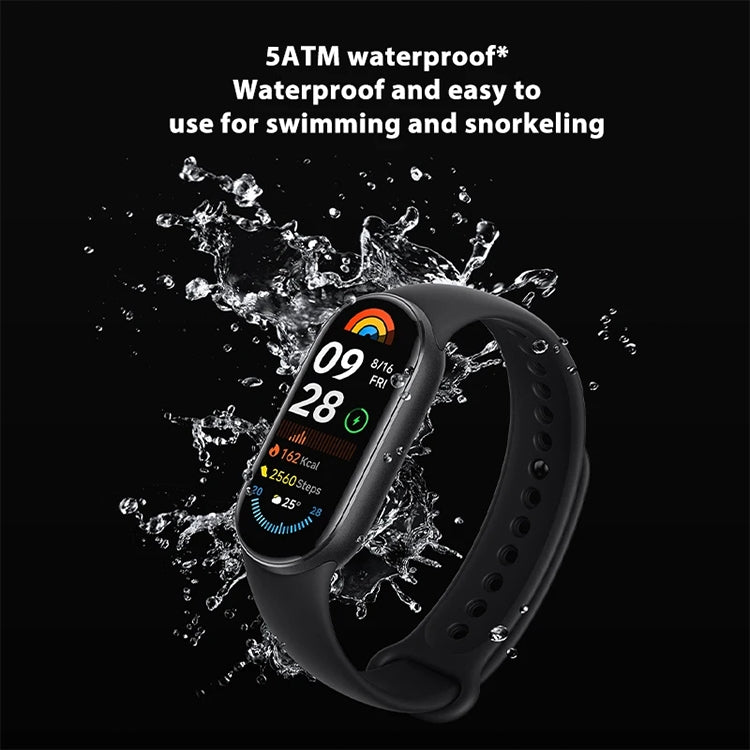 Original Xiaomi Smart Band 9 1.62 inch AMOLED Screen 5ATM Waterproof Smart Watch, Support Blood Oxygen / Heart Rate Monitor (Black) by Xiaomi