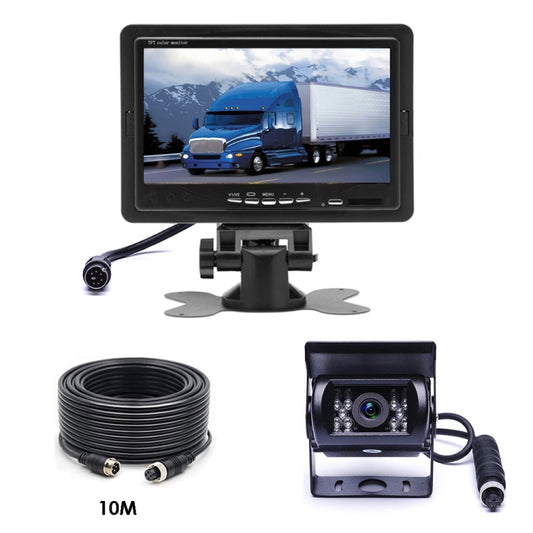 F0505 7 inch HD Car 18 IR LEDs Backup Camera Rearview Mirror Monitor, with 10m Cable by buy2fix