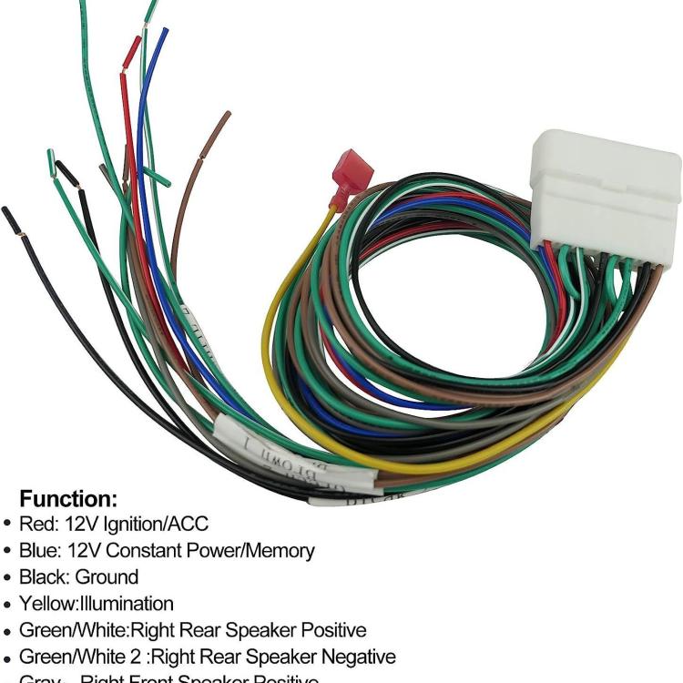 Radio Wiring Harness Stereo Connector with Amplifier Bypass for LEXUS IS300 2001-2005 (White) - DIY Cables by buy2fix | Online Shopping UK | buy2fix