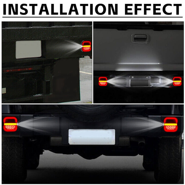 2pcs 12-24V 28LEDs Square Trailer Taillight by buy2fix