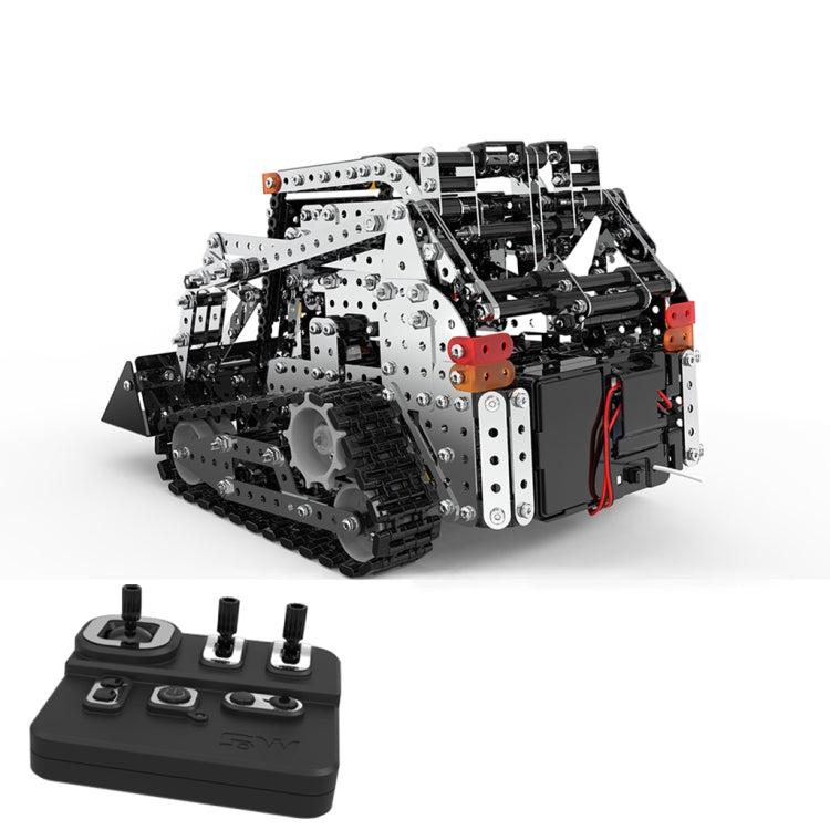 MoFun SW(RC)-008 2.4G Wireless Remote Control 10-channel Caterpillar Forklift Children DIY Stainless Steel Assembled Toy - RC Cars by MoFun | Online Shopping UK | buy2fix