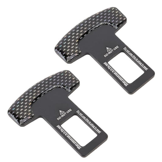 2 in 1 Car Carbon Fibre Safety Seat Belt Buckle Clip by buy2fix