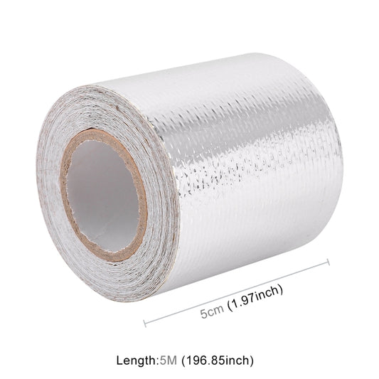 5m Exhaust Wrap Auto Motor Exhaust Heat Shield Aluminum Foil Paper Heat Resistant Wrap (Silver) by buy2fix