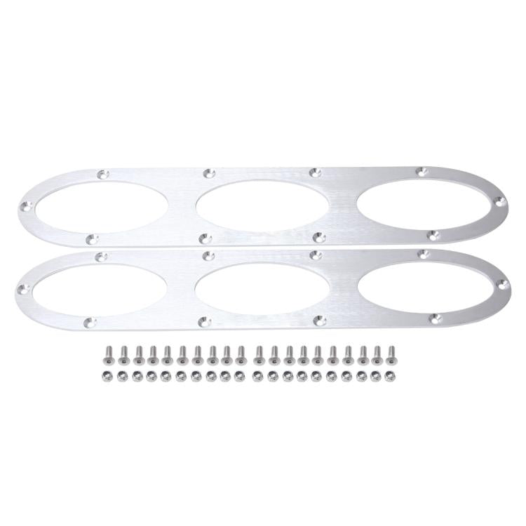 2 PCS Anti-collision Protection Decorative Bar Behind The Siege Car Decoration(Silver) by buy2fix