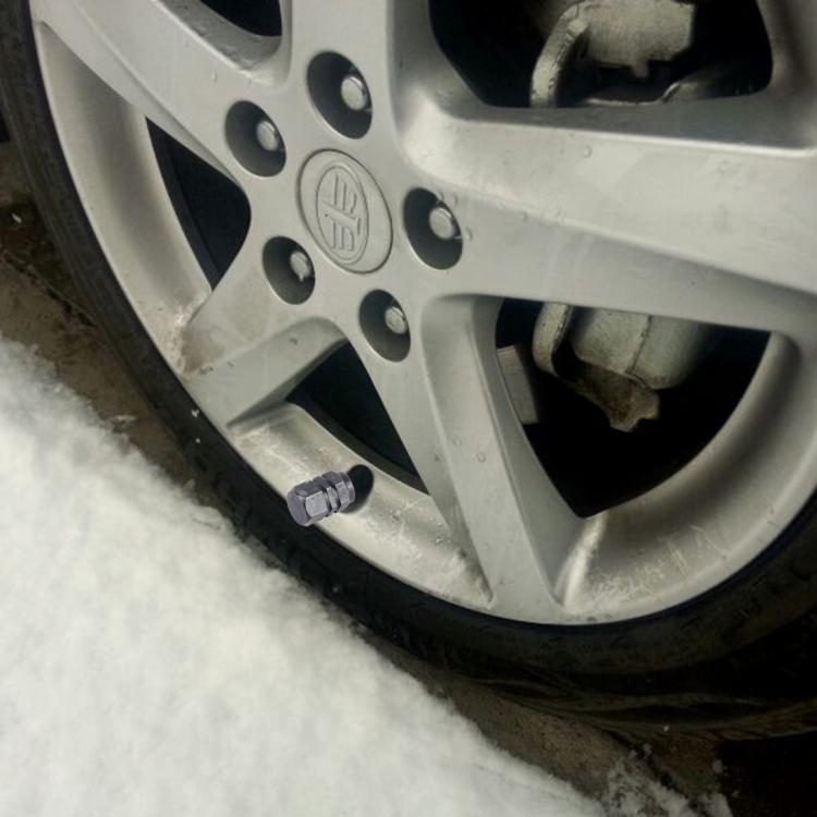 4PCS SA Metal Plated Hexagon Shape Universal Tire Valve Stem Cap(Black) by buy2fix