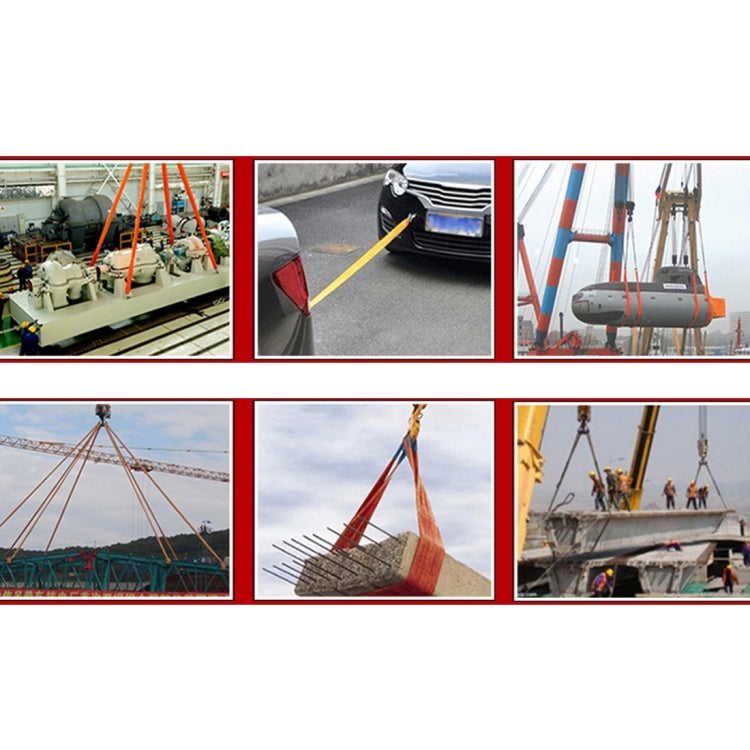 ZONGYUAN ZY-0223 Car 5m×5cm 8 Ton Towing 2 Ton Lifting Rope Straps High Strength Cable Cord Heavy Duty Recovery Securing Accessories for Cars Trucks(No Hook) by buy2fix