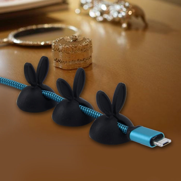 6 PCS CC-941 Rabbit Shape Single Hole Cable Clips Holder, Cable Management System and Cord Organizer Solution by buy2fix