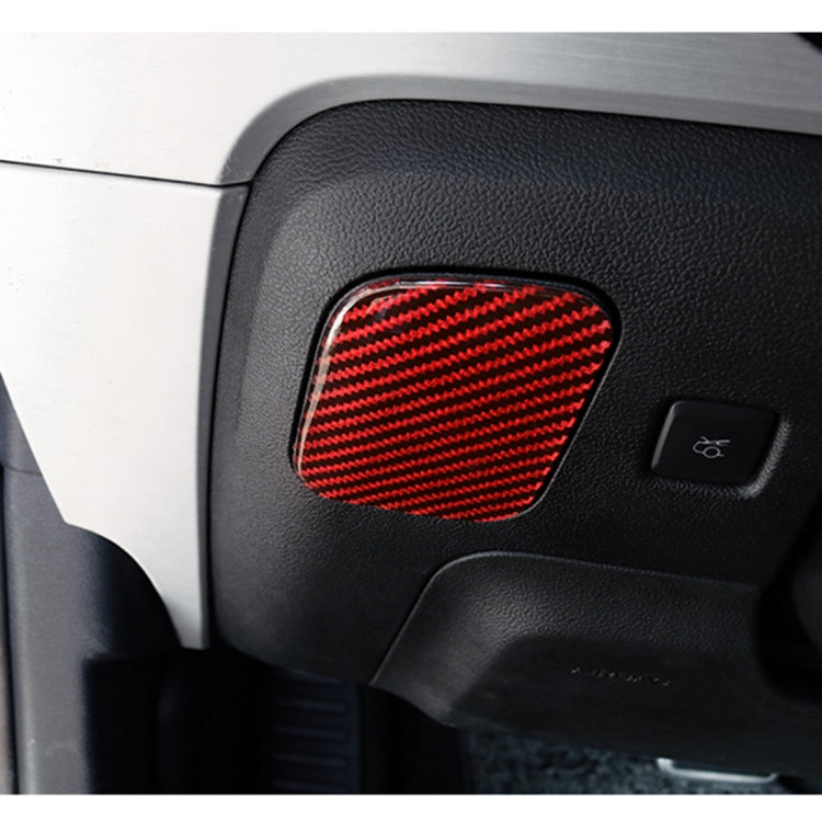 Car Carbon Fiber Main Driving Seat Storage Box Decorative Sticker for Ford Mustang 2015-2020, Left-hand Drive by buy2fix
