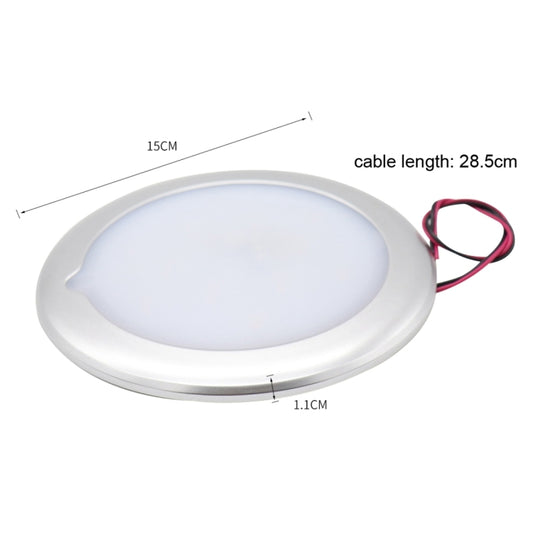 DC 9-30V 4.5W 3000-3300K IP67 Marine RV Dimmable 150mm LED Dome Light Ceiling Lamp, with Touch Control (Warm Light) by buy2fix