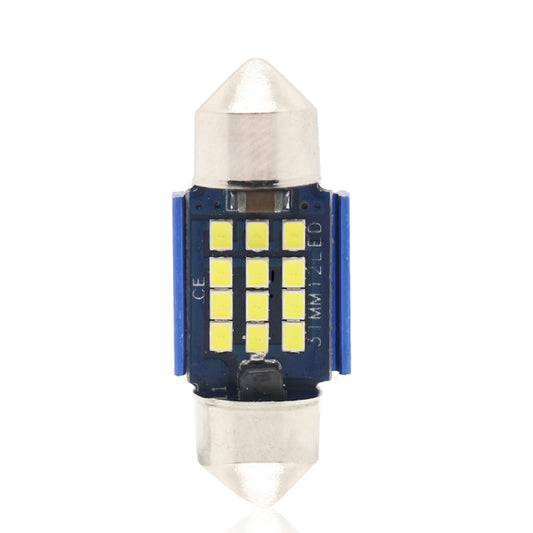 2pcs 31mm DC12-24V / 1W / 6000K / 60LM 12LEDs SMD Car Reading Lamp Dome Light by buy2fix