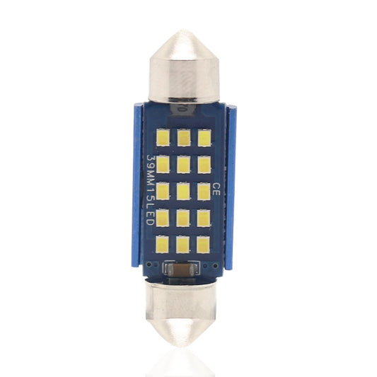 2pcs 39mm DC12-24V / 1W / 6000K / 60LM 15LEDs SMD Car Reading Lamp Dome Light by buy2fix