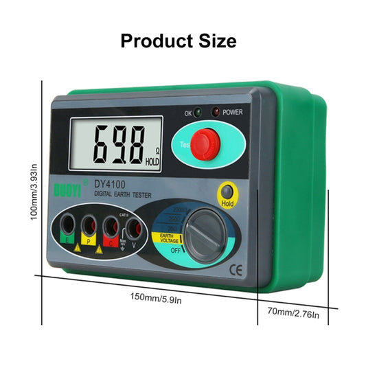 DUOYI DY4100 High-precision Digital Ground Resistance Meter Resistance Tester by DUOYI