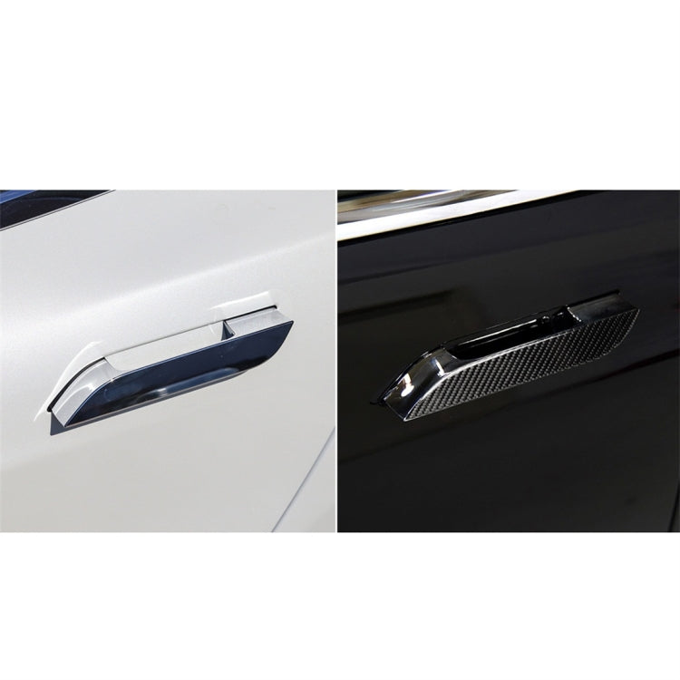 4 PCS Carbon Fiber Car Outside Handle Decorative Sticker for Tesla Model S by buy2fix