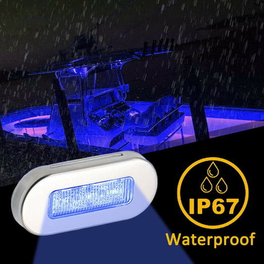 MK-056 Ship / Yacht 3 inch 12V LED Waterproof Stainless Steel Underwater Light (Blue Light) by buy2fix