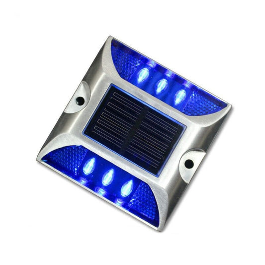 Solar Square Road Stud Light Car Guidance Light Road Deceleration Light, Constantly Bright Version (Blue) by buy2fix