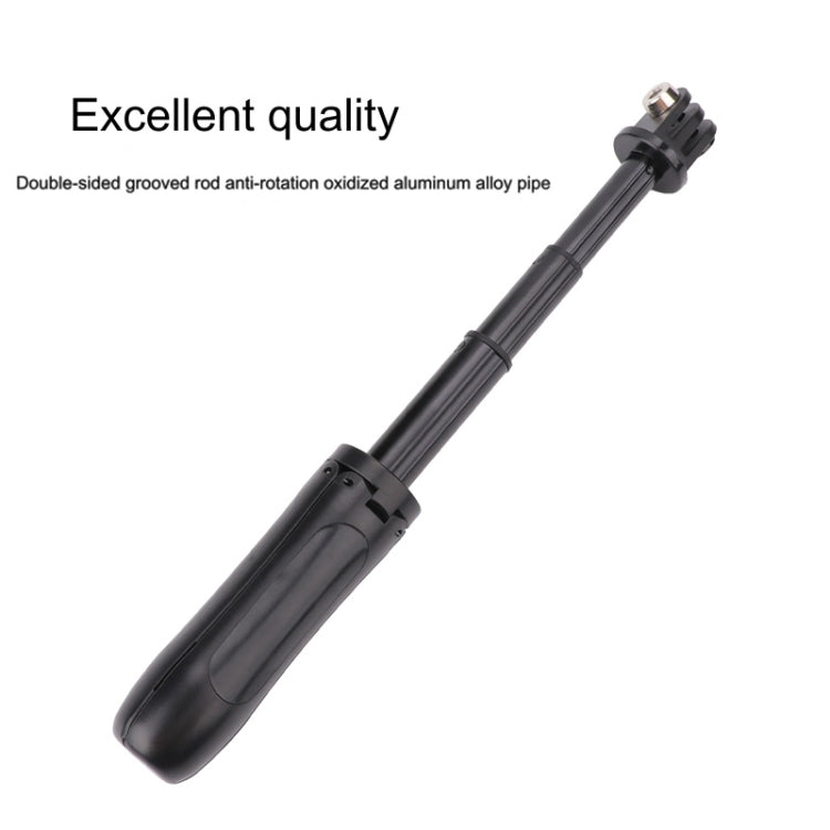 Multi-functional Foldable Tripod Holder Selfie Monopod Stick for GoPro, Insta360, DJI and Other Action Cameras, Length: 12-23cm(Red) by buy2fix