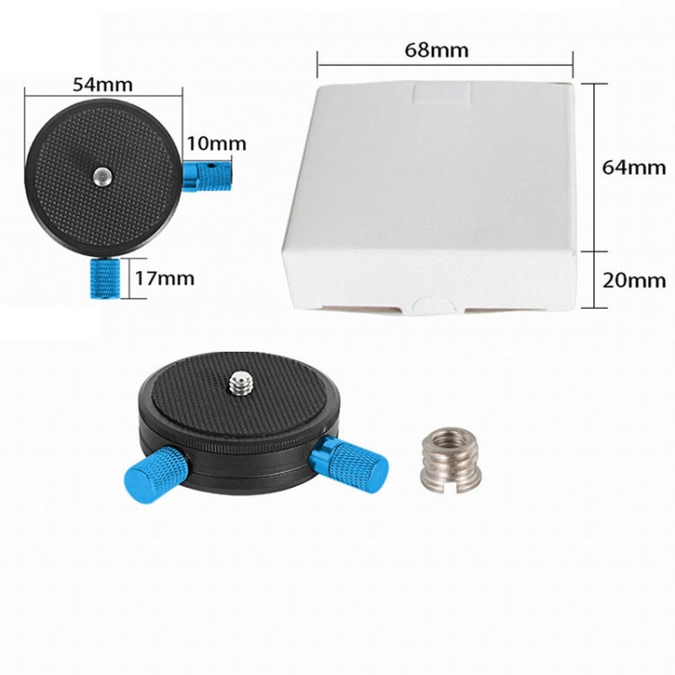 BEXIN QR-02 360 Degree Rotation Quick Release Head Camera Tripod Base Plate (Black) by BEXIN