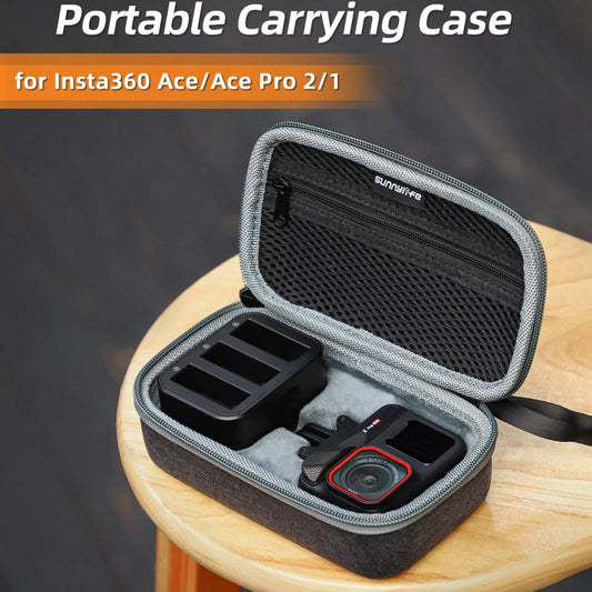 For Insta360 Ace / Ace Pro 1 / Ace Pro 2 Sunnylife Portable Carrying Case Handbag Mini Travel Case Organizer Protective Bag (Dark Grey) - Case & Bags by Sunnylife | Online Shopping UK | buy2fix