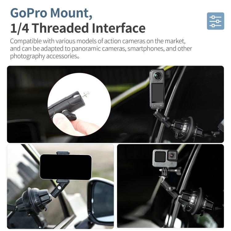 STARTRC Suction Cup Holder Bracket with Phone Clamp (Black) - Holder by STARTRC | Online Shopping UK | buy2fix