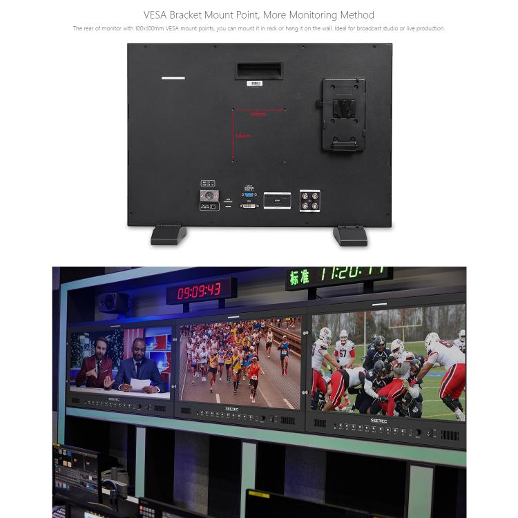 SEETEC P215 PRO 21.5 inch 1000nit High Bright Broadcast Monitor Full HD 1920x1080 Monitor (UK Plug) - On-camera Monitors by SEETEC | Online Shopping UK | buy2fix