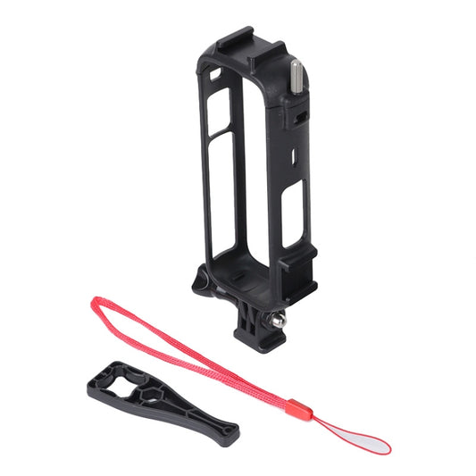 For Insta360 X4 Cold Shoe ABS Plastic Protective Frame with Adapter Mount & Screw (Black) by buy2fix