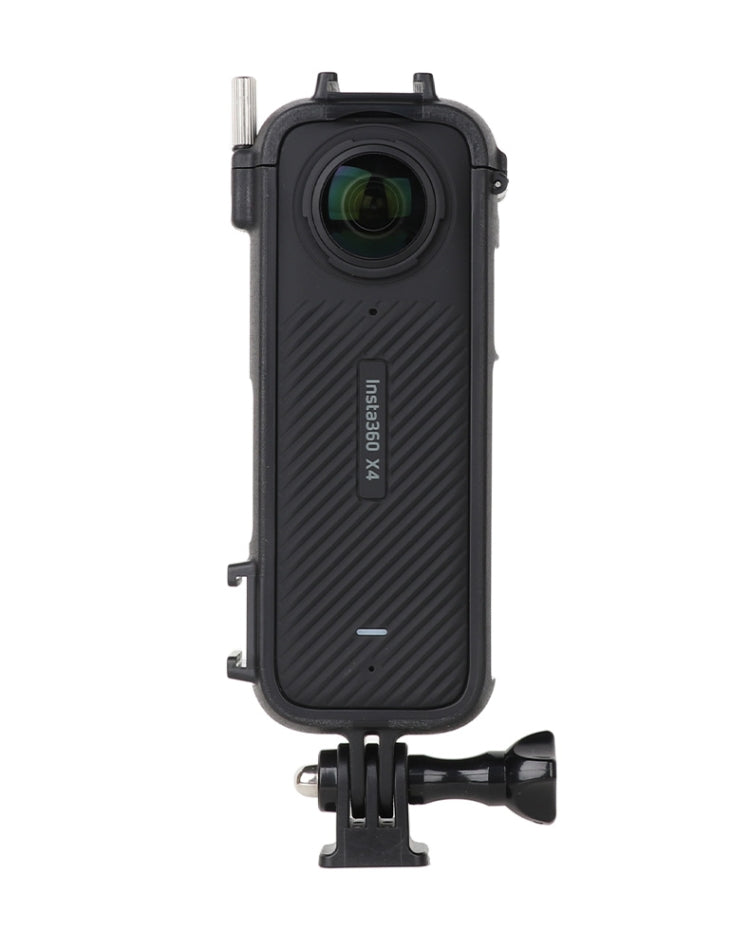 For Insta360 X4 Cold Shoe ABS Plastic Protective Frame with Adapter Mount & Screw (Black) by buy2fix