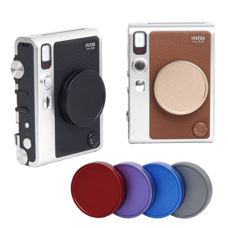 For FUJIFILM Instax mini EVO Camera Lens Cap Aluminum Alloy Protective Cover (Red) by buy2fix