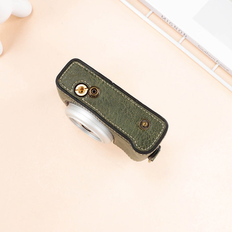 For Sony ZV-1F / ZV1M2 Full Body Camera PU Leather Case Bag with Strap (Green) by buy2fix