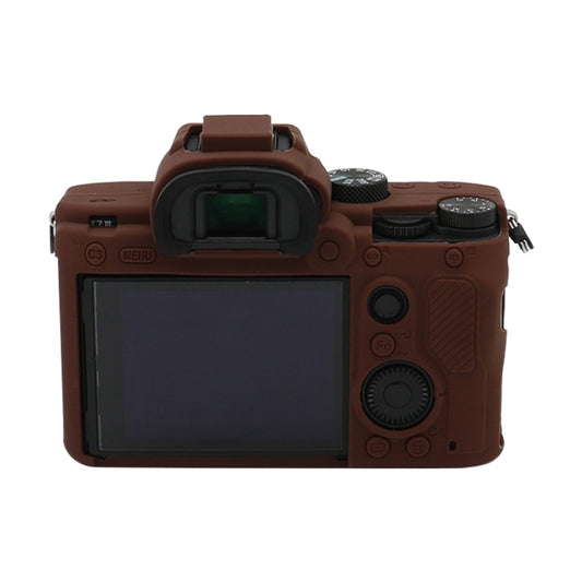 For Sony A7 III / ILCE-7M3 / A7R III Soft Silicone Protective Case(Coffee) by buy2fix