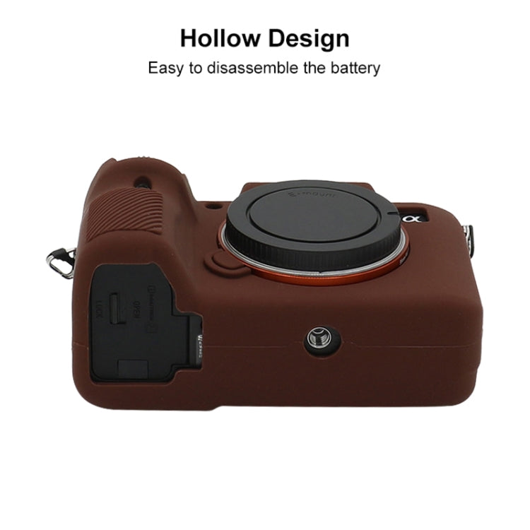 For Sony A7 III / ILCE-7M3 / A7R III Soft Silicone Protective Case(Coffee) - Protective Case by buy2fix | Online Shopping UK | buy2fix