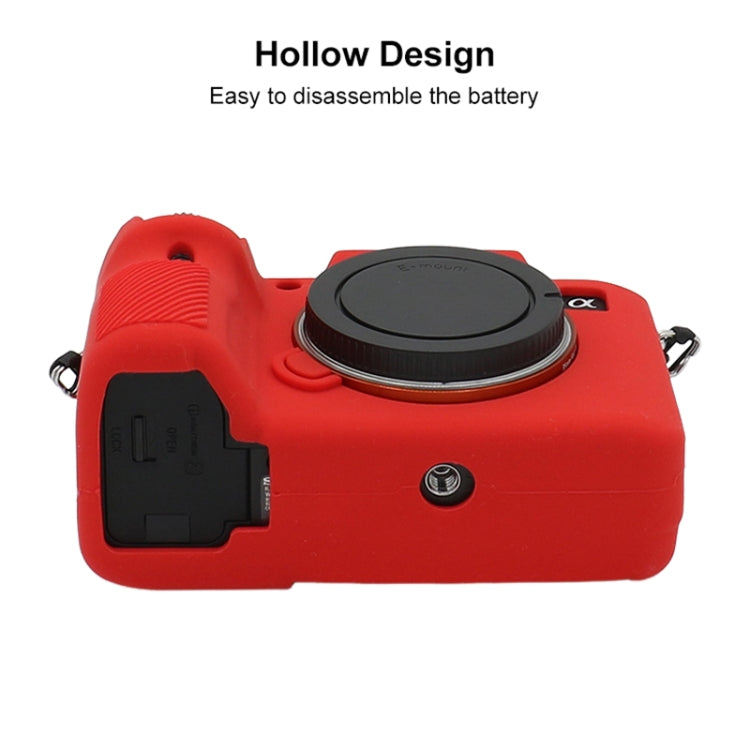 For Sony A7 III / ILCE-7M3 / A7R III Soft Silicone Protective Case(Red) by buy2fix