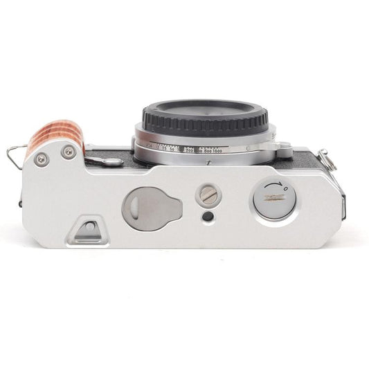 Wooden Hand Grip Arca Quick Release Plate Aluminum Alloy Base for Nikon Nikkormat F / FTn / FT2 / FT3 (Silver) - Camera Cage by buy2fix | Online Shopping UK | buy2fix