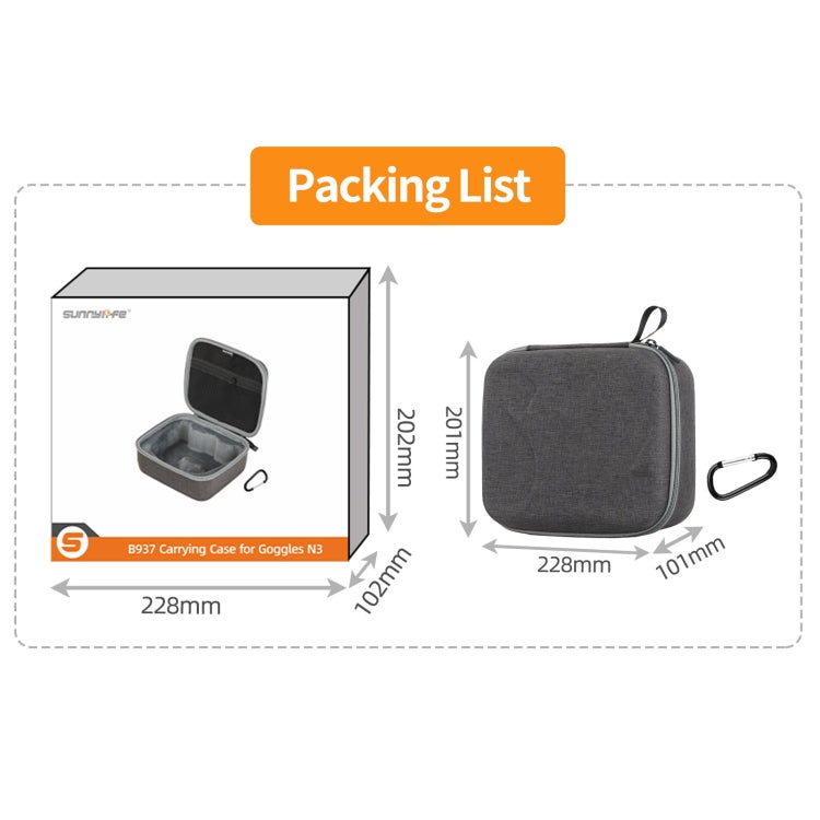 For DJI N3 Flying Glasses Sunnylife Handheld Storage Bag (Black) - Cases & Bags by Sunnylife | Online Shopping UK | buy2fix
