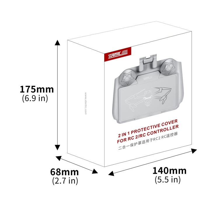 For DJI RC / RC 2 STARTRC Remote Control Sunshade Protection Cover (Grey) by STARTRC