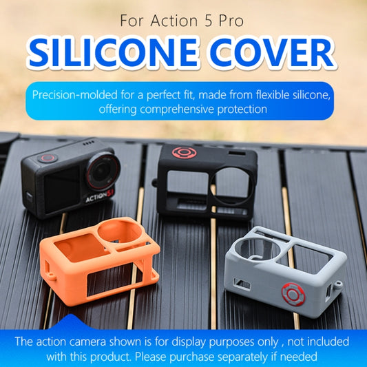 For DJI Osmo Action 5 Pro STARTRC Silicone Protective Case with Lens Cover (Grey) by buy2fix