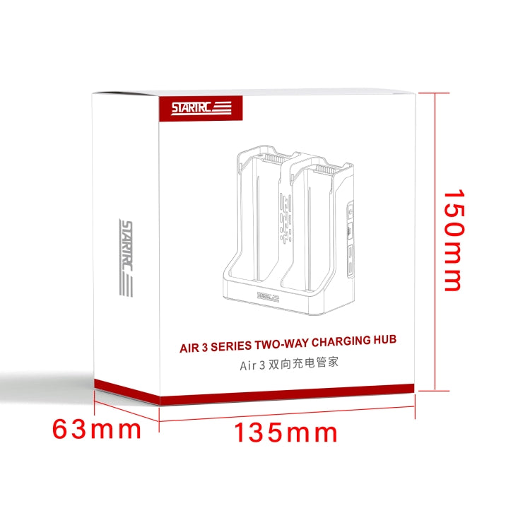 For DJI Air 3S / 3 Two-way Charging Butler Battery Charger (Grey) by STARTRC