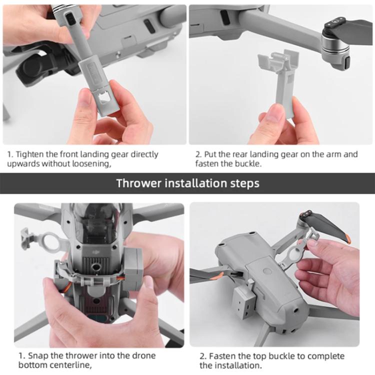 For DJI Mavic Air 2 / Air 2S BRDRC Air-Dropping System Thrower Parabolic (Grey) - Other by BRDRC | Online Shopping UK | buy2fix