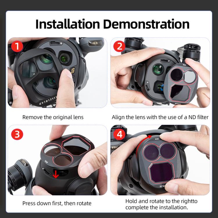 For DJI Mavic 4 Pro STARTRC 4 in 1 ND8 ND16 ND32 ND64 Lens Filter Kit - Lens Filter by STARTRC | Online Shopping UK | buy2fix