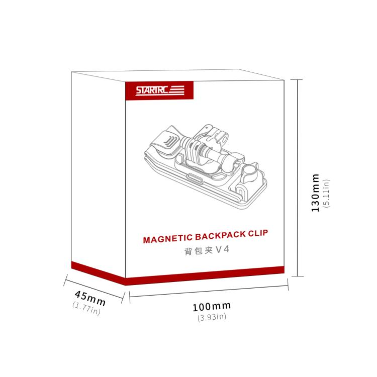 STARTRC Magnetic Backpack Clip Mount for DJI Osmo 360 / GoPro Action Cameras (Black) - Mount & Holder by STARTRC | Online Shopping UK | buy2fix