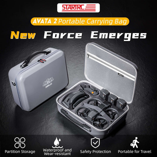 For DJI Avata 2 STARTRC Drone Handbag Messenger Storage Bag (Light Grey) by STARTRC