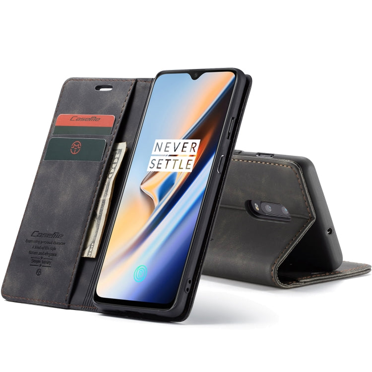 CaseMe-013 Multifunctional Horizontal Flip Leather Case with Card Slot & Holder for OnePlus 7(Black) - OnePlus Cases by CaseMe | Online Shopping UK | buy2fix