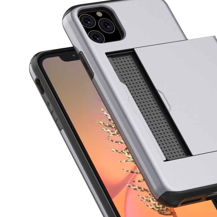 For iPhone 11 Pro Max Shockproof Rugged Armor Protective Case with Card Slot (Pink) by buy2fix